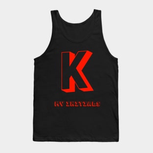 Letter K Letter Art Tank Top